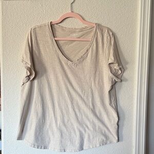 Old Navy Sand/Beige V-Neck Tee